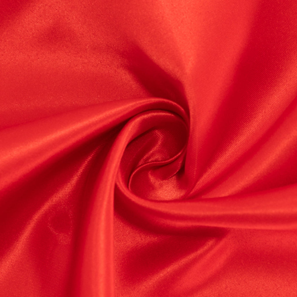 Lamour Satin 54"x54" Table Overlay Square Tablecloth Red - Durable & Silk - Like Table Cover - Bell Racket Store