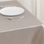 Lamour Satin 54"x54" Table Overlay Square Tablecloth Silver - Durable & Silk - Like Table Cover - Bell Racket Store