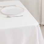 Lamour Satin 54"x54" Table Overlay Square Tablecloth White - Durable & Silk - Like Table Cover for Weddings & Parties - Bell Racket Store