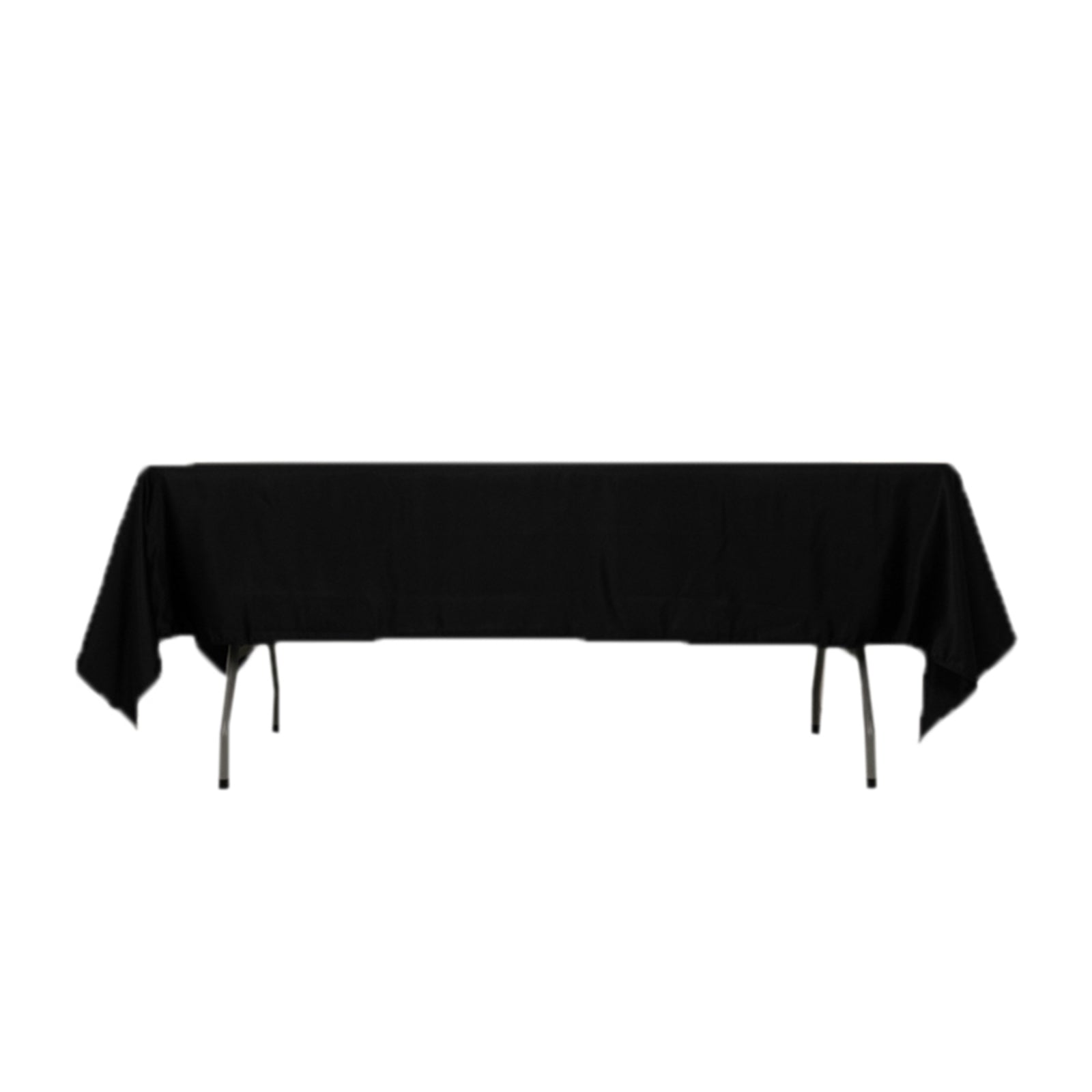 Lamour Satin 60"x102" Rectangle Tablecloth Black - Durable & Silky Soft Feel Table Cover for Weddings & Banquets - Bell Racket Store