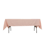 Lamour Satin 60"x102" Rectangle Tablecloth Blush - Durable & Silky Soft Feel Table Cover - Bell Racket Store