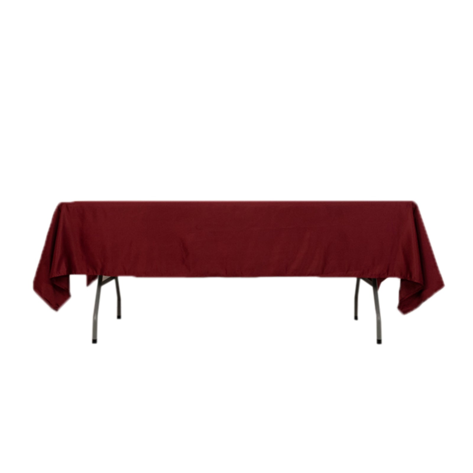 Lamour Satin 60"x102" Rectangle Tablecloth Burgundy - Durable & Silky Soft Feel Table Cover - Bell Racket Store