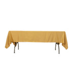 Lamour Satin 60"x102" Rectangle Tablecloth Champagne - Durable & Silky Soft Feel Table Cover - Bell Racket Store
