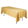 Lamour Satin 60"x102" Rectangle Tablecloth Champagne - Durable & Silky Soft Feel Table Cover - Bell Racket Store