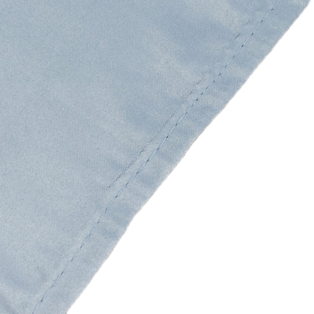 Lamour Satin 60"x102" Rectangle Tablecloth Dusty Blue - Durable & Silky Soft Feel Table Cover - Bell Racket Store