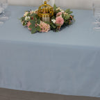 Lamour Satin 60"x102" Rectangle Tablecloth Dusty Blue - Durable & Silky Soft Feel Table Cover - Bell Racket Store
