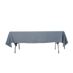 Lamour Satin 60"x102" Rectangle Tablecloth Dusty Blue - Durable & Silky Soft Feel Table Cover - Bell Racket Store
