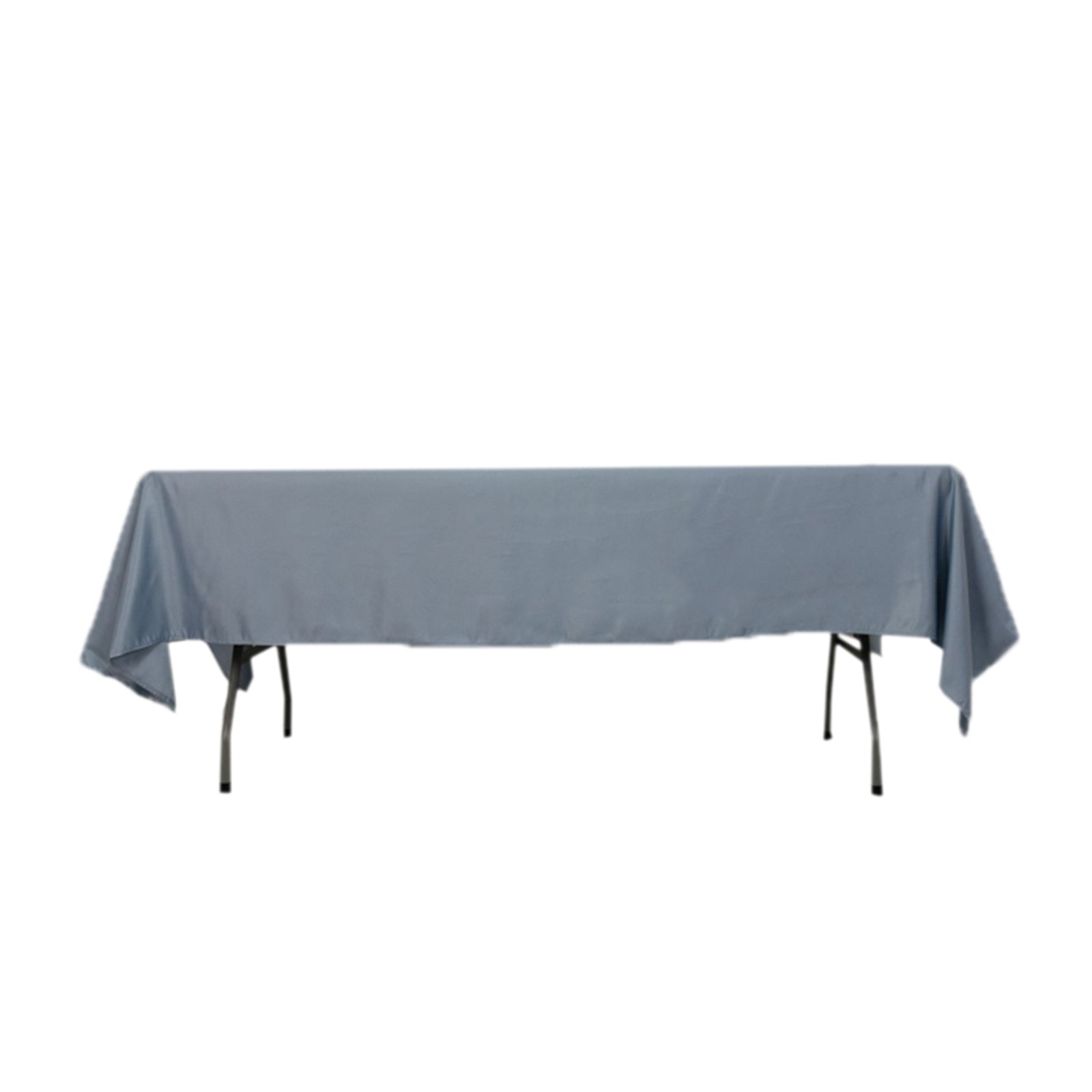 Lamour Satin 60"x102" Rectangle Tablecloth Dusty Blue - Durable & Silky Soft Feel Table Cover - Bell Racket Store