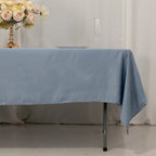 Lamour Satin 60"x102" Rectangle Tablecloth Dusty Blue - Durable & Silky Soft Feel Table Cover - Bell Racket Store