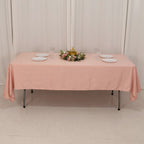 Lamour Satin 60"x102" Rectangle Tablecloth Dusty Rose - Durable & Silky Soft Feel Table Cover - Bell Racket Store