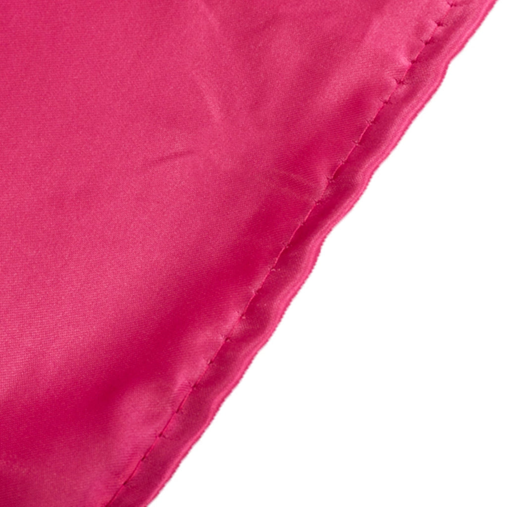 Lamour Satin 60"x102" Rectangle Tablecloth Fuchsia - Durable & Silky Soft Feel Table Cover - Bell Racket Store
