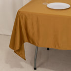 Lamour Satin 60"x102" Rectangle Tablecloth Gold - Durable & Silky Soft Feel Table Cover for Weddings & Banquets - Bell Racket Store