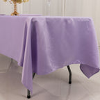 Lamour Satin 60"x102" Rectangle Tablecloth Lavender Lilac - Durable & Silky Soft Feel Table Cover - Bell Racket Store