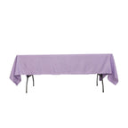 Lamour Satin 60"x102" Rectangle Tablecloth Lavender Lilac - Durable & Silky Soft Feel Table Cover - Bell Racket Store