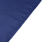 Lamour Satin 60"x102" Rectangle Tablecloth Navy Blue - Durable & Silky Soft Feel Table Cover - Bell Racket Store