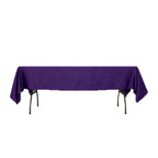Lamour Satin 60"x102" Rectangle Tablecloth Purple - Durable & Silky Soft Feel Table Cover - Bell Racket Store