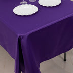Lamour Satin 60"x102" Rectangle Tablecloth Purple - Durable & Silky Soft Feel Table Cover - Bell Racket Store