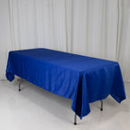Lamour Satin 60"x102" Rectangle Tablecloth Royal Blue - Durable & Silky Soft Feel Table Cover - Bell Racket Store