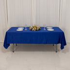 Lamour Satin 60"x102" Rectangle Tablecloth Royal Blue - Durable & Silky Soft Feel Table Cover - Bell Racket Store