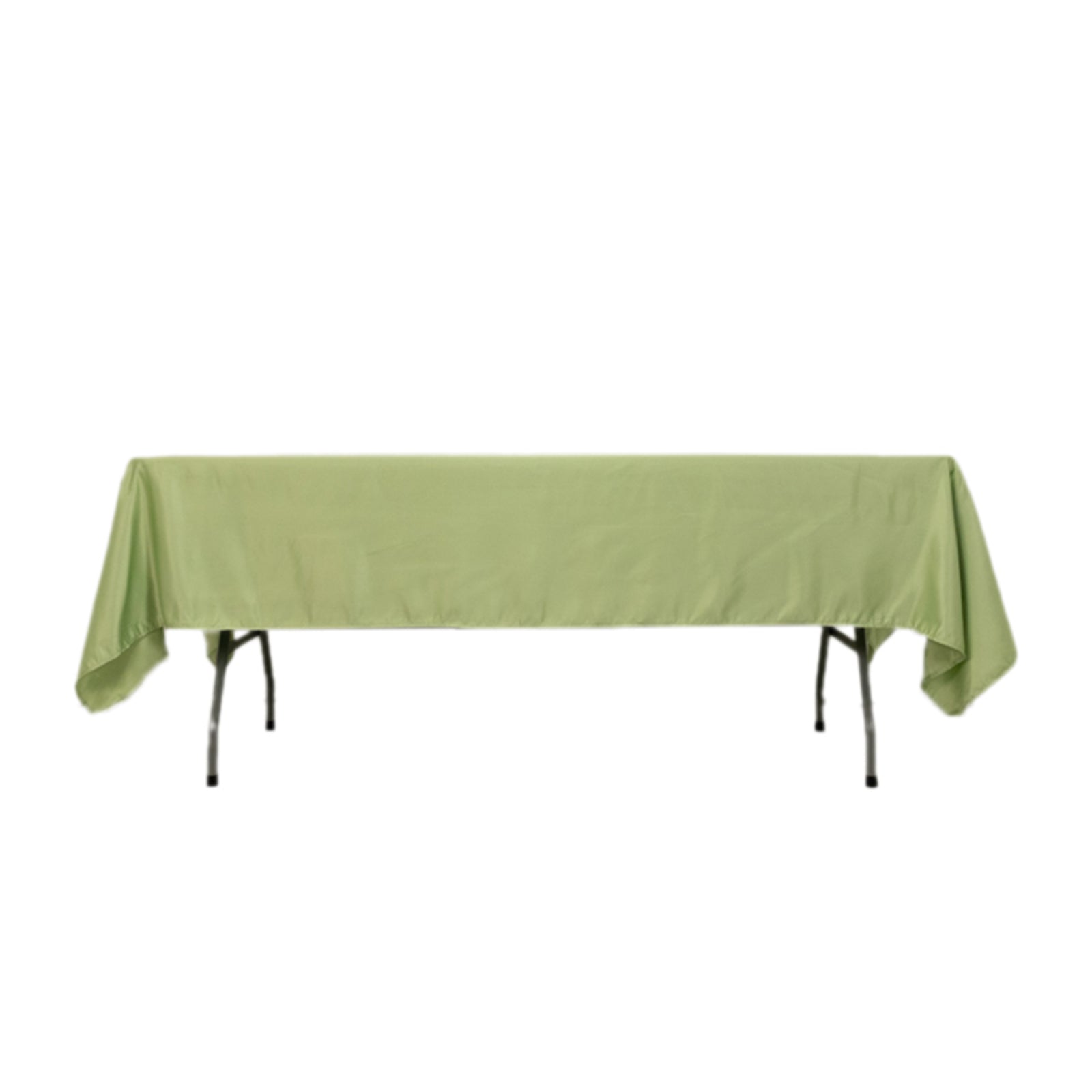 Lamour Satin 60"x102" Rectangle Tablecloth Sage Green - Durable & Silky Soft Feel Table Cover - Bell Racket Store