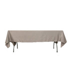 Lamour Satin 60"x102" Rectangle Tablecloth Silver - Durable & Silky Soft Feel Table Cover - Bell Racket Store