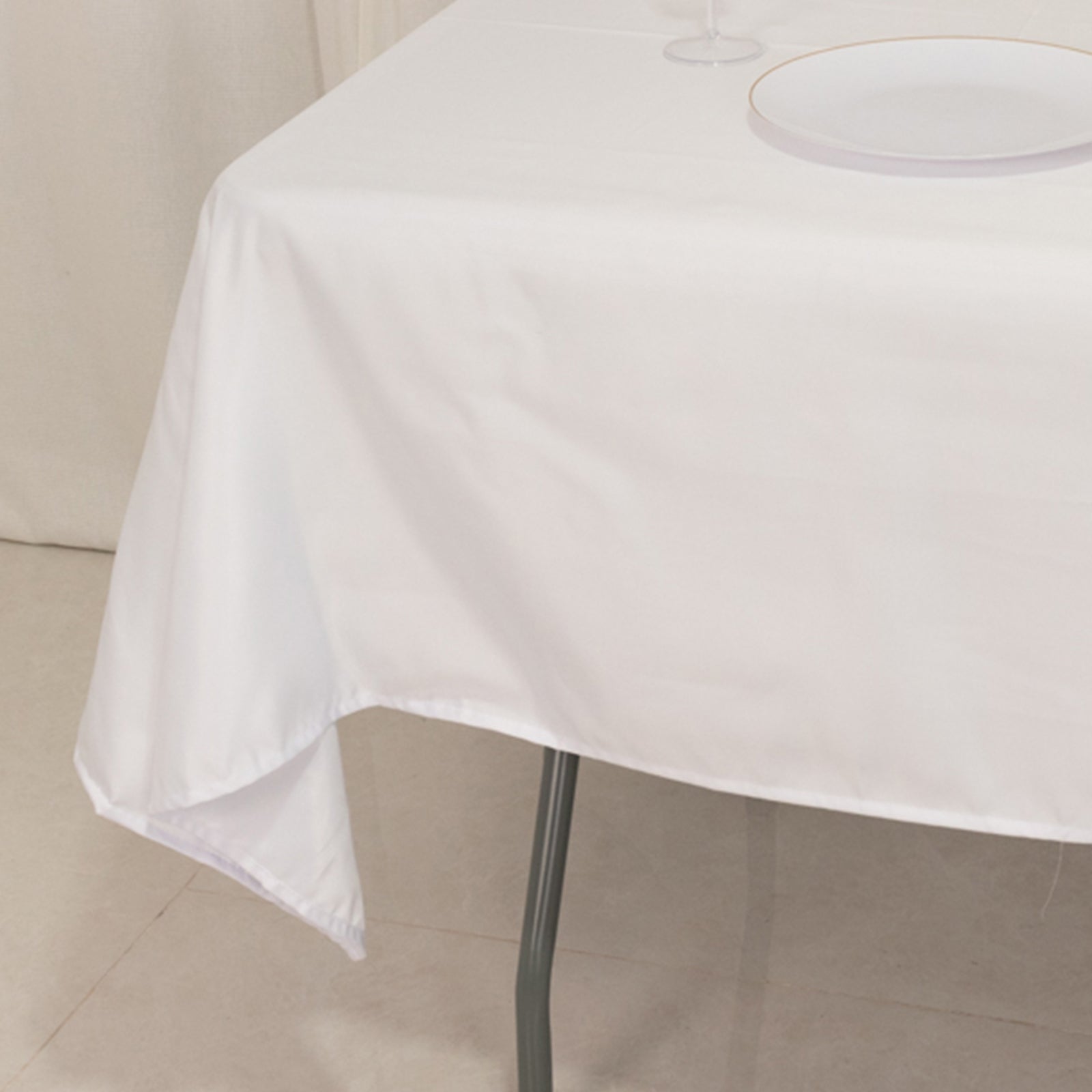 Lamour Satin 60"x102" Rectangle Tablecloth White - Durable & Silky Soft Feel Table Cover for Weddings & Banquets - Bell Racket Store