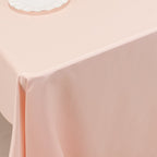 Lamour Satin 60"x126" Rectangle Tablecloth Blush - Soft & Silk - Like Table Cover - Bell Racket Store