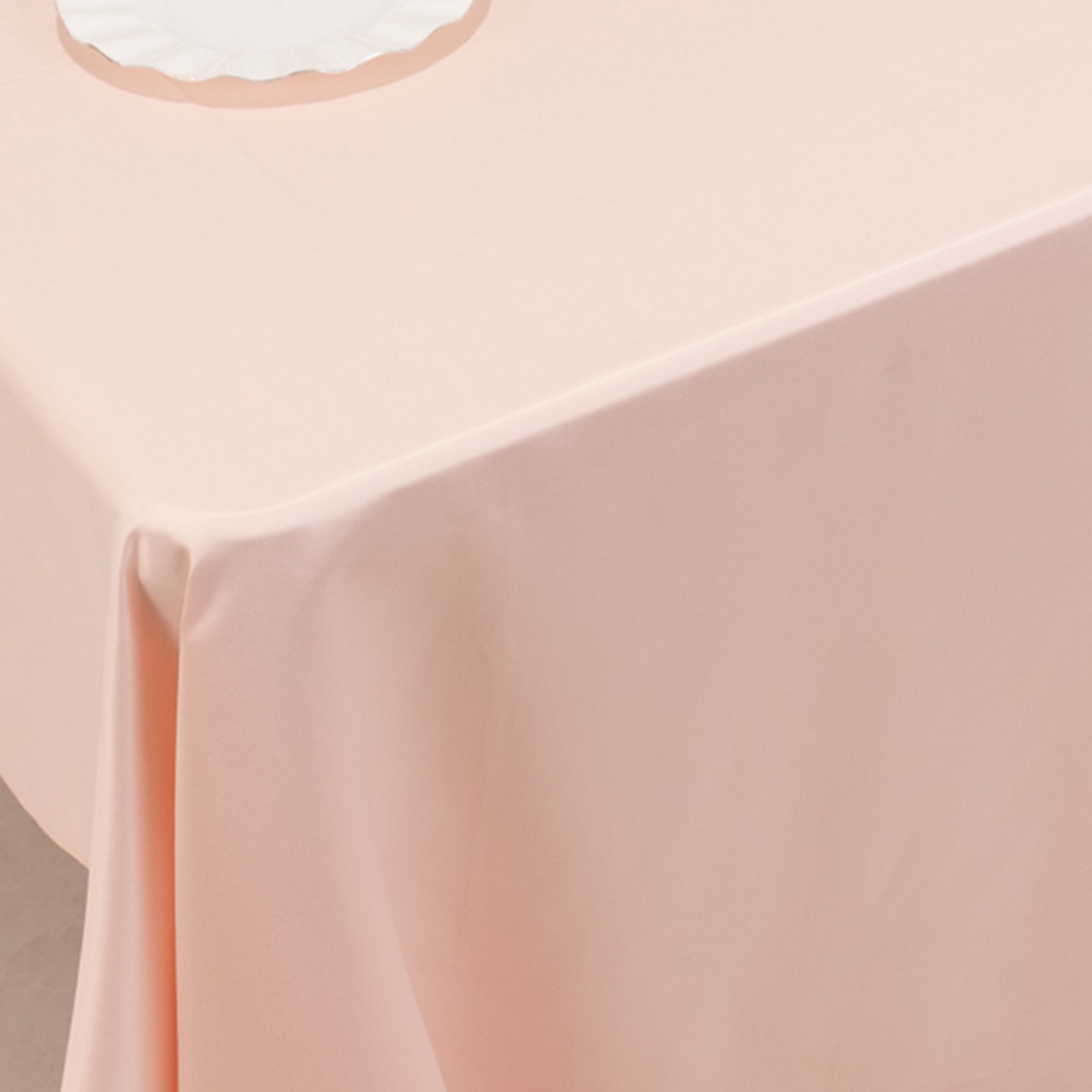 Lamour Satin 60"x126" Rectangle Tablecloth Blush - Soft & Silk - Like Table Cover - Bell Racket Store