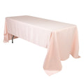 Lamour Satin 60"x126" Rectangle Tablecloth Blush - Soft & Silk - Like Table Cover - Bell Racket Store
