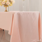 Lamour Satin 60"x126" Rectangle Tablecloth Blush - Soft & Silk - Like Table Cover - Bell Racket Store