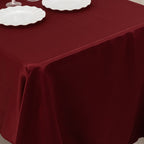 Lamour Satin 60"x126" Rectangle Tablecloth Burgundy - Soft & Silk - Like Table Cover - Bell Racket Store