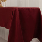 Lamour Satin 60"x126" Rectangle Tablecloth Burgundy - Soft & Silk - Like Table Cover - Bell Racket Store
