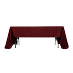 Lamour Satin 60"x126" Rectangle Tablecloth Burgundy - Soft & Silk - Like Table Cover - Bell Racket Store