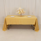 Lamour Satin 60"x126" Rectangle Tablecloth Champagne - Soft & Silk - Like Table Cover - Bell Racket Store