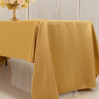 Lamour Satin 60"x126" Rectangle Tablecloth Champagne - Soft & Silk - Like Table Cover - Bell Racket Store