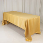 Lamour Satin 60"x126" Rectangle Tablecloth Champagne - Soft & Silk - Like Table Cover - Bell Racket Store