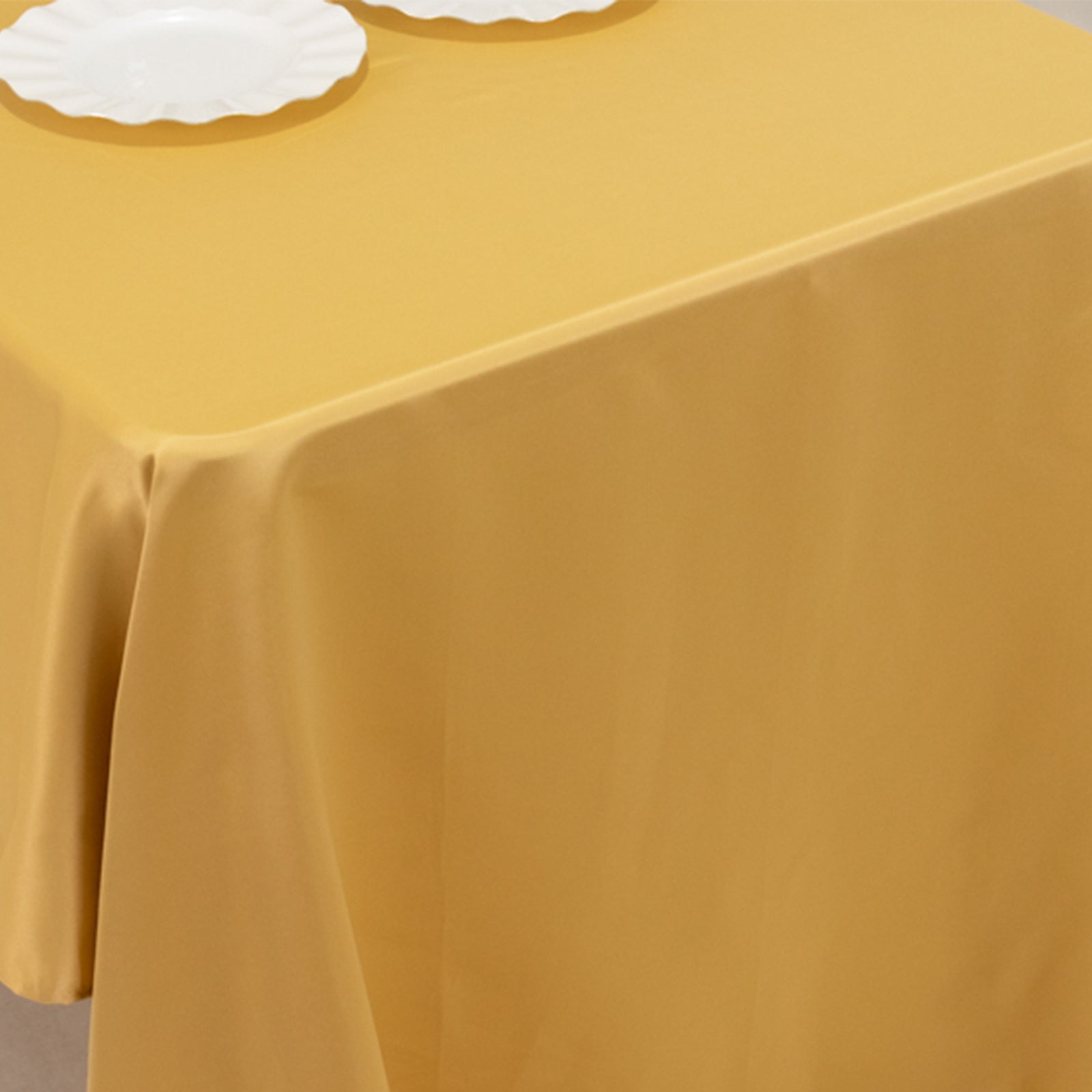 Lamour Satin 60"x126" Rectangle Tablecloth Champagne - Soft & Silk - Like Table Cover - Bell Racket Store