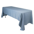 Lamour Satin 60"x126" Rectangle Tablecloth Dusty Blue - Soft & Silk - Like Table Cover - Bell Racket Store