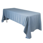 Lamour Satin 60"x126" Rectangle Tablecloth Dusty Blue - Soft & Silk - Like Table Cover - Bell Racket Store