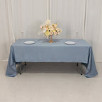Lamour Satin 60"x126" Rectangle Tablecloth Dusty Blue - Soft & Silk - Like Table Cover - Bell Racket Store