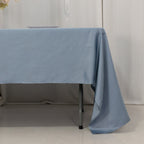 Lamour Satin 60"x126" Rectangle Tablecloth Dusty Blue - Soft & Silk - Like Table Cover - Bell Racket Store