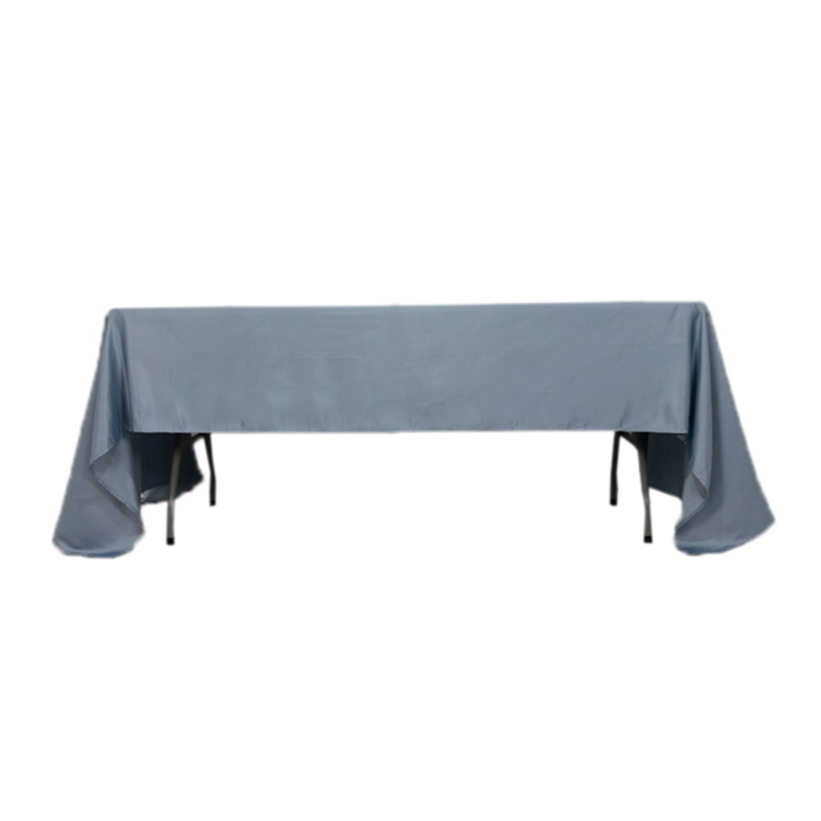 Lamour Satin 60"x126" Rectangle Tablecloth Dusty Blue - Soft & Silk - Like Table Cover - Bell Racket Store