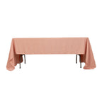 Lamour Satin 60"x126" Rectangle Tablecloth Dusty Rose - Soft & Silk - Like Table Cover - Bell Racket Store