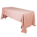 Lamour Satin 60"x126" Rectangle Tablecloth Dusty Rose - Soft & Silk - Like Table Cover - Bell Racket Store