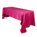 Lamour Satin 60"x126" Rectangle Tablecloth Fuchsia - Soft & Silk - Like Table Cover - Bell Racket Store