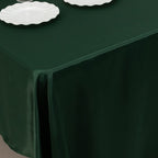 Lamour Satin 60"x126" Rectangle Tablecloth Hunter Emerald Green - Soft & Silk - Like Table Cover - Bell Racket Store