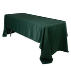 Lamour Satin 60"x126" Rectangle Tablecloth Hunter Emerald Green - Soft & Silk - Like Table Cover - Bell Racket Store