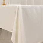 Lamour Satin 60"x126" Rectangle Tablecloth Ivory - Soft & Silk - Like Table Cover - Bell Racket Store