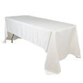 Lamour Satin 60"x126" Rectangle Tablecloth Ivory - Soft & Silk - Like Table Cover - Bell Racket Store