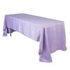 Lamour Satin 60"x126" Rectangle Tablecloth Lavender Lilac - Soft & Silk - Like Table Cover - Bell Racket Store